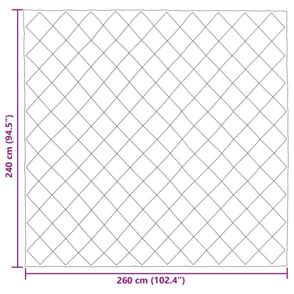 Зимен юрган Черно и таупе 240 х 260 см Микрофибър