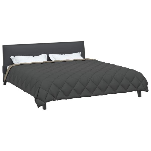 Зимен юрган Светло сиво и антрацит 200 x 240 cm Микрофибър