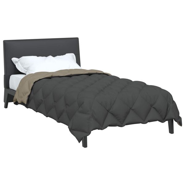 Зимен юрган Светло сиво и антрацит 135 x 220 см Микрофибър