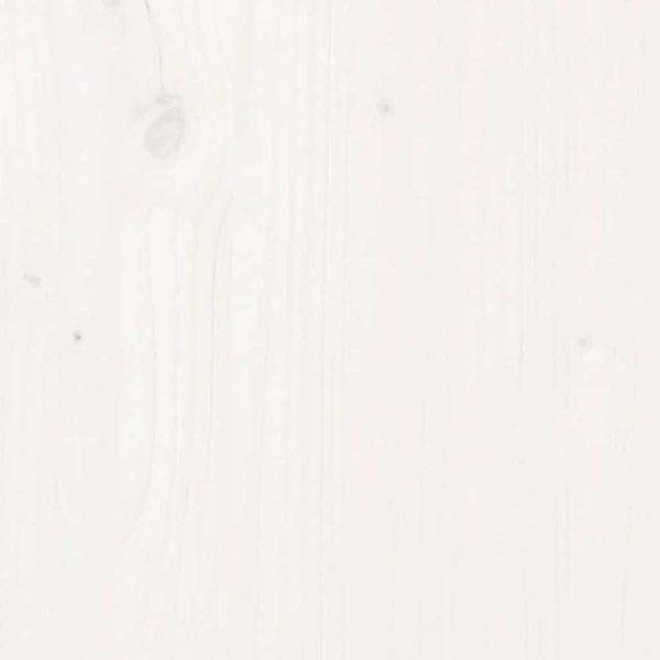 Градински диван, 3-местен, бял, бор масив