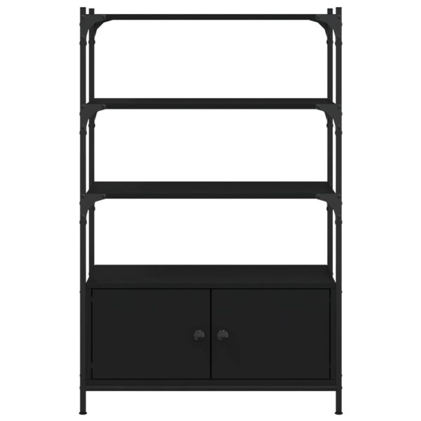 Библиотека 3 рафта черна 70x30x109,5 см инженерно дърво