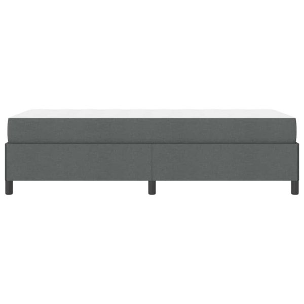Легло с пружинирана основа Тъмен сив 80 x 200 cm текстил