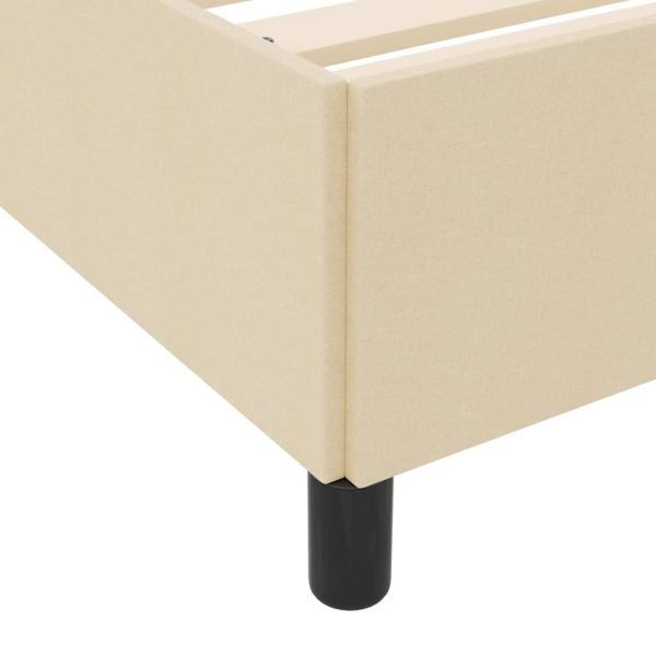 Легло с пружинирана основа Крем 80 x 200 cm текстил