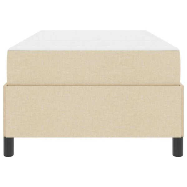 Легло с пружинирана основа с матрак Крем 90 x 190 cm текстил