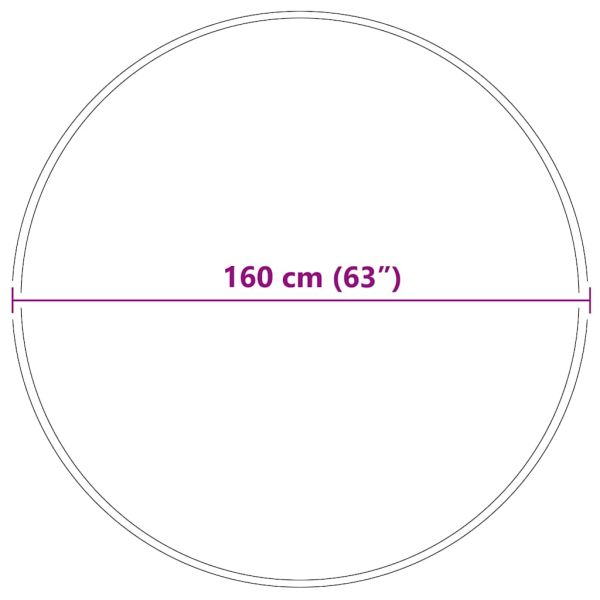 Антихлъзгащ shaggy килим Кафяво 160 x 160 cm ПП