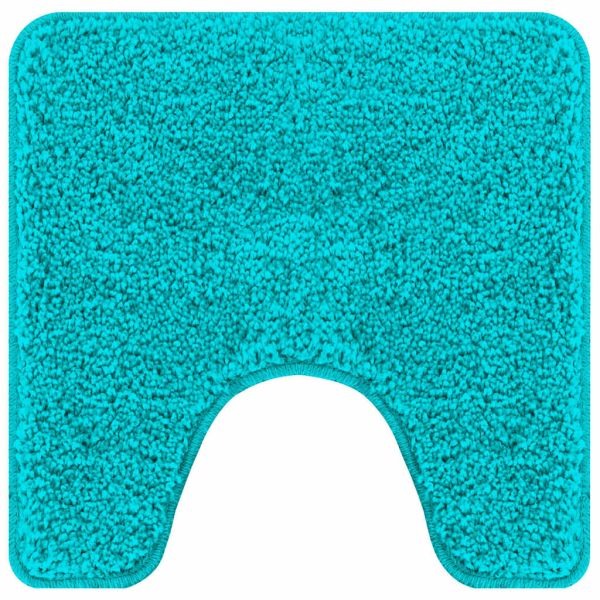 Нескользяща постелка за баня с изрезка за тоалет Тюркоаз