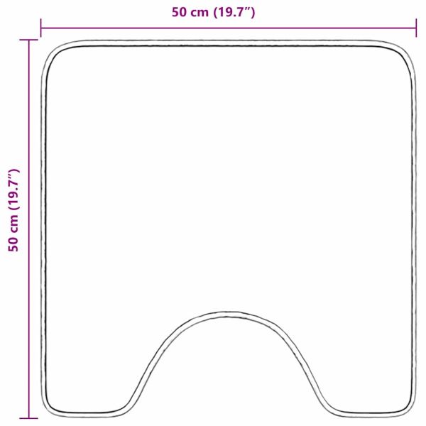 Нескользяща постелка за баня с изрезка за тоалет Тюркоаз