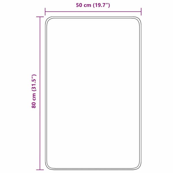 Килимче за баня с антихлъзгаща повърхност Синьо 50 x 80 cm ПП