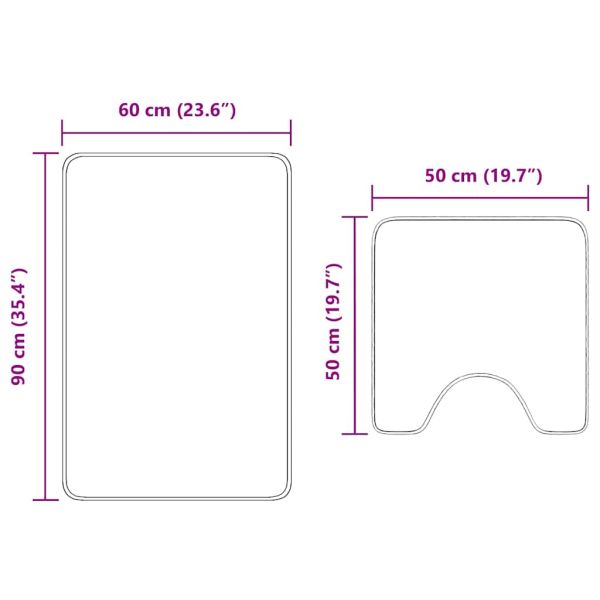 Комплект антислип килими за баня 2 pcs Оранжево ПП