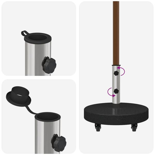 Основа за чадър Черно 45 x 45 x 45 cm