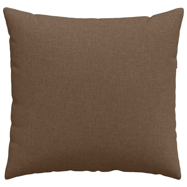Диван възглавници 2 pcs Кафяво 45 x 45 cm текстил