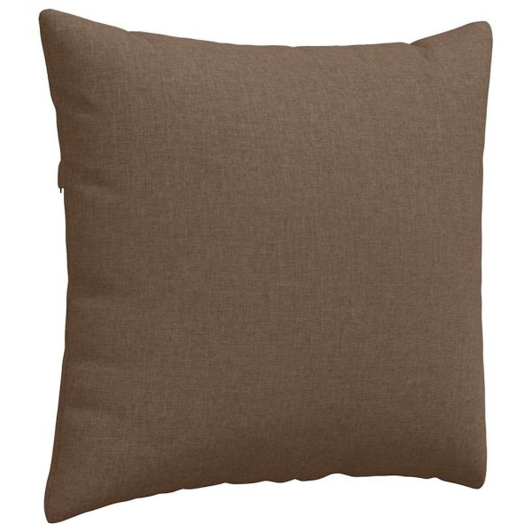 Диван възглавници 2 pcs Кафяво 45 x 45 cm текстил