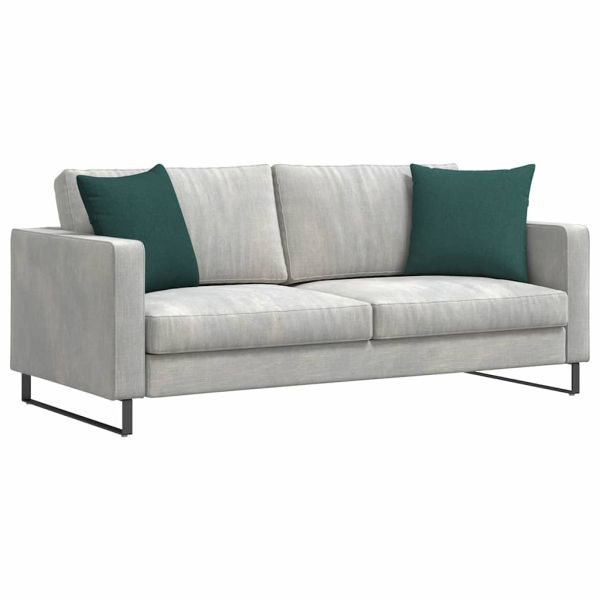 Диван възглавници 2 pcs Тъмен зелен 45 x 45 cm текстил