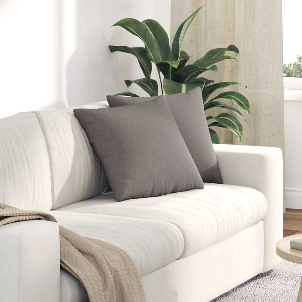 Диван възглавници 2 pcs Таупе 45 x 45 cm текстил