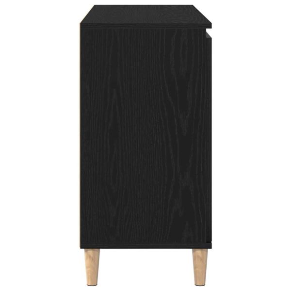 Служебен шкаф с чекмедже Черно 102 x 35 x 60 см Инженерно дърво