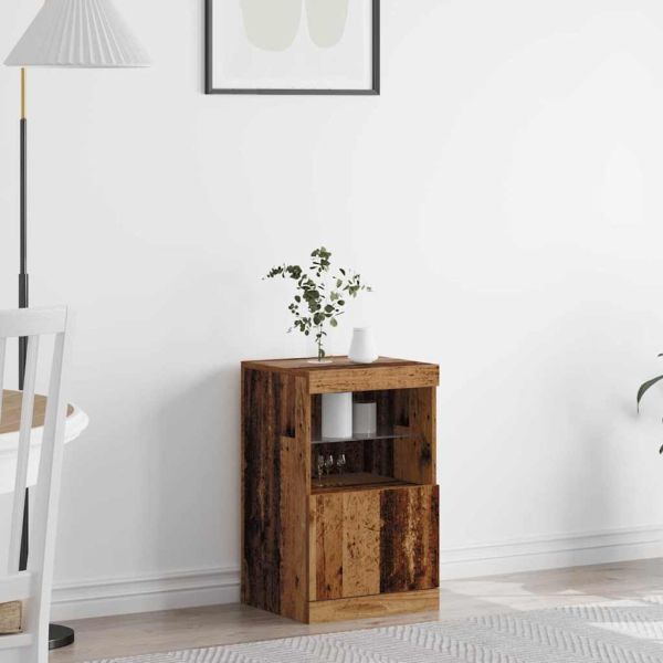 LED конзолна маса Старо дърво 41 x 37 x 67 см
