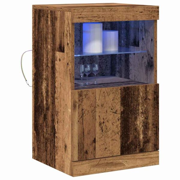 LED конзолна маса Старо дърво 41 x 37 x 67 см