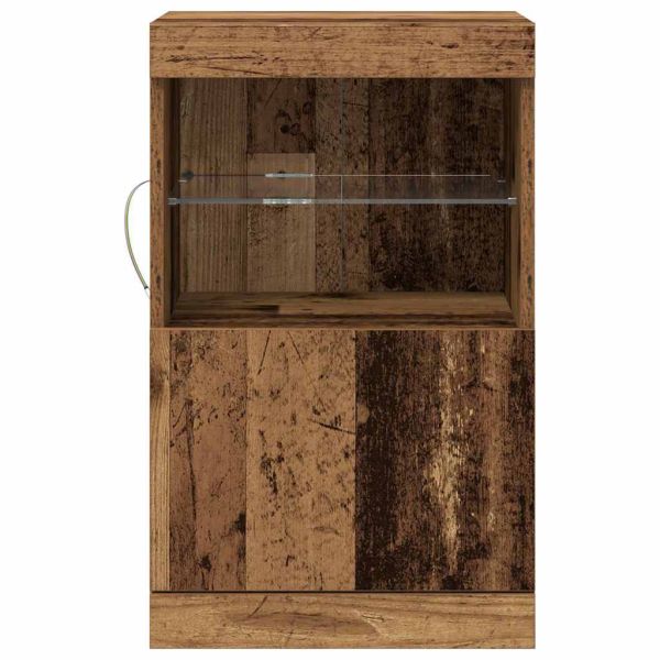 LED конзолна маса Старо дърво 41 x 37 x 67 см