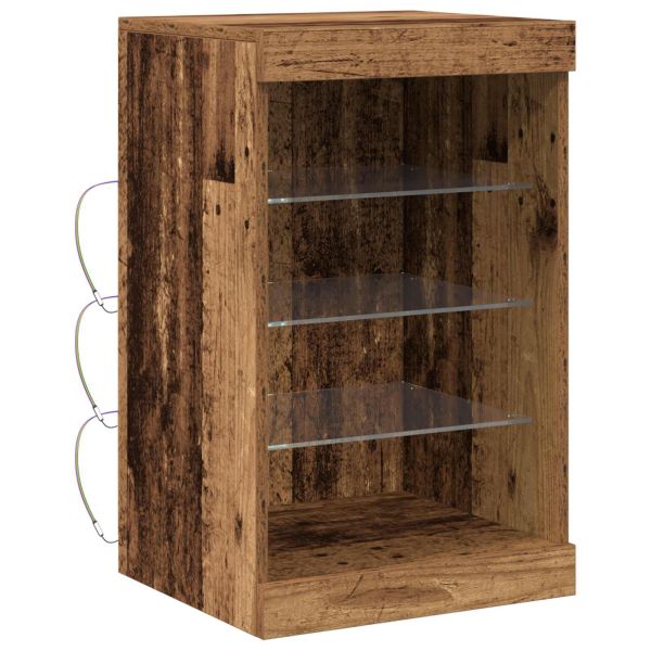 LED конзолна маса Старо дърво 41 x 37 x 67 см