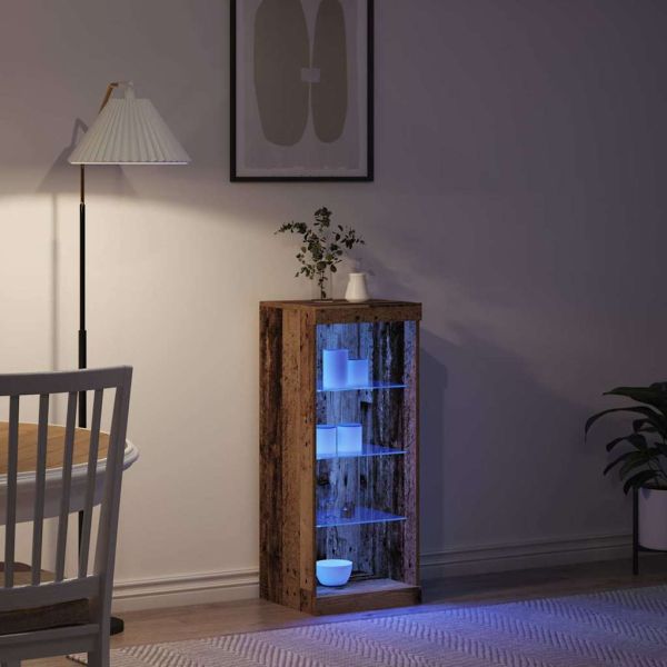 LED конзолна маса Старо дърво 41 x 37 x 100 см