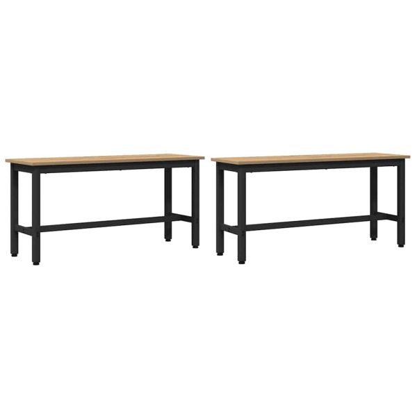 Пейка за хранене 2 pcs Дъб 100 x 32,5 x 48,5 см