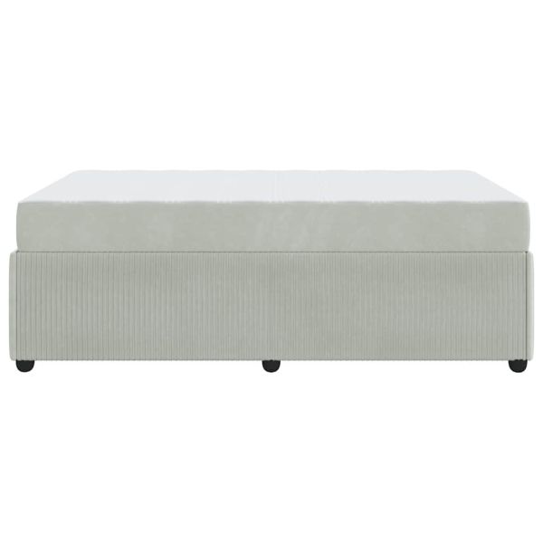 Рамка за легло с матрак Светлосиво 120 x 200 cm текстил