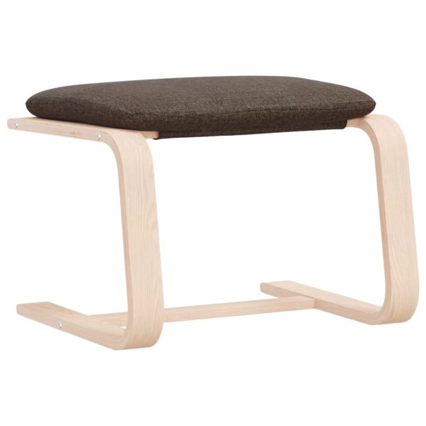 Табуретка, тъмнокафява, 51x41x40 см, текстил