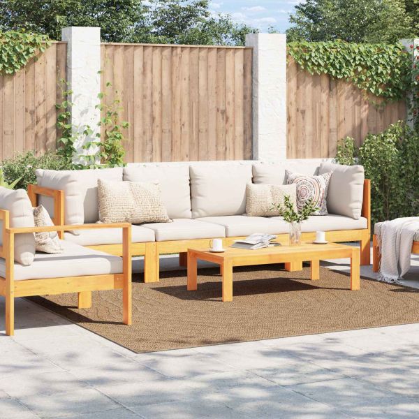 Килими за помещение Муаре AGIRA Естествен 240 x 240 cm