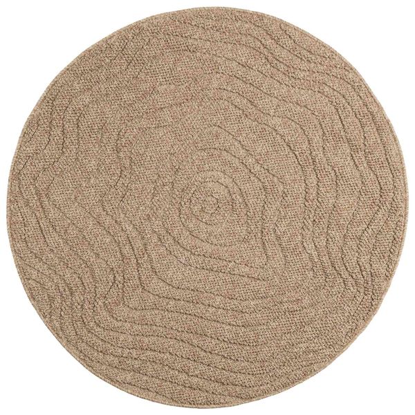 Килими за помещение Муаре AGIRA Естествен Ø 120 СМ Полиестер