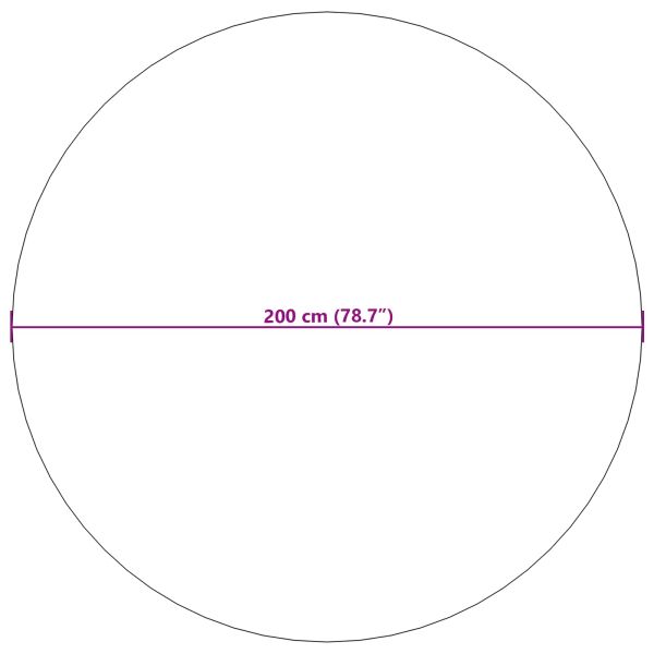 Килими за помещение Кръгла PALMERAS Бежово Ø 200 СМ Полиестер