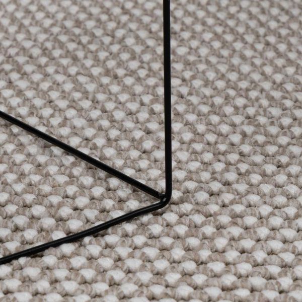 Килими за помещение Кръгла LUGO Крем и Тауpe Ø 160 СМ Полиестер