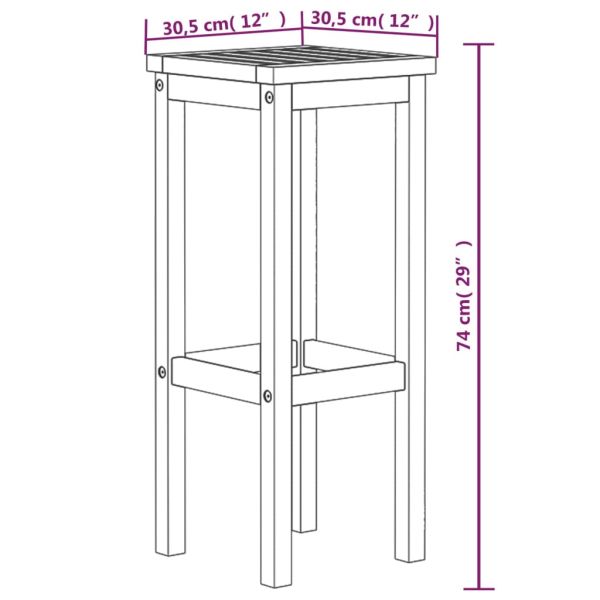 Бар табуретки, 4 бр, акация масив