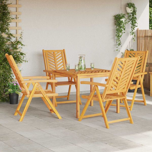 Градински стол 4 pcs Кафяво 57 x 72 x 109 см