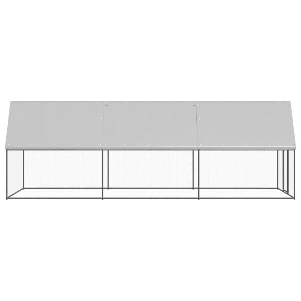 Външна клетка за пилета, 2x6x2 м, поцинкована стомана