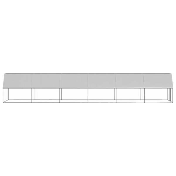 Външна клетка за пилета, 2x12x2 м, поцинкована стомана