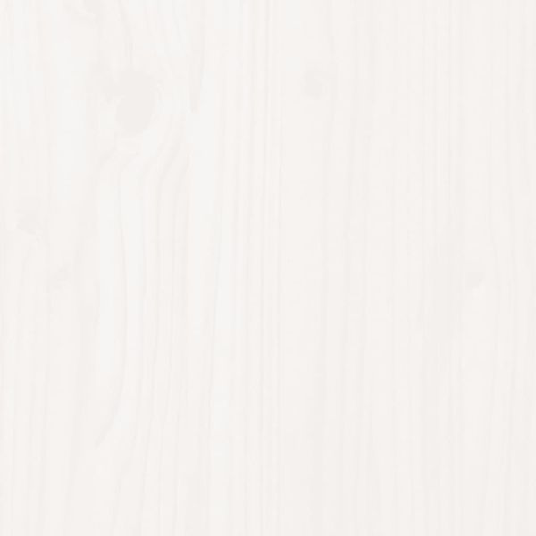 Градински лаундж комплект, 7 части, бял, бор масив