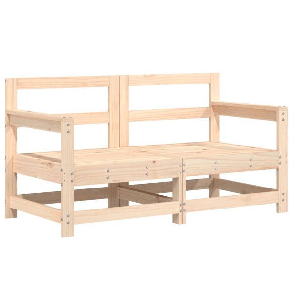 Градински лаундж комплект, 6 части, бор масив