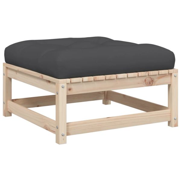 Градински комплект диван с възглавници от 9 части, бор масив