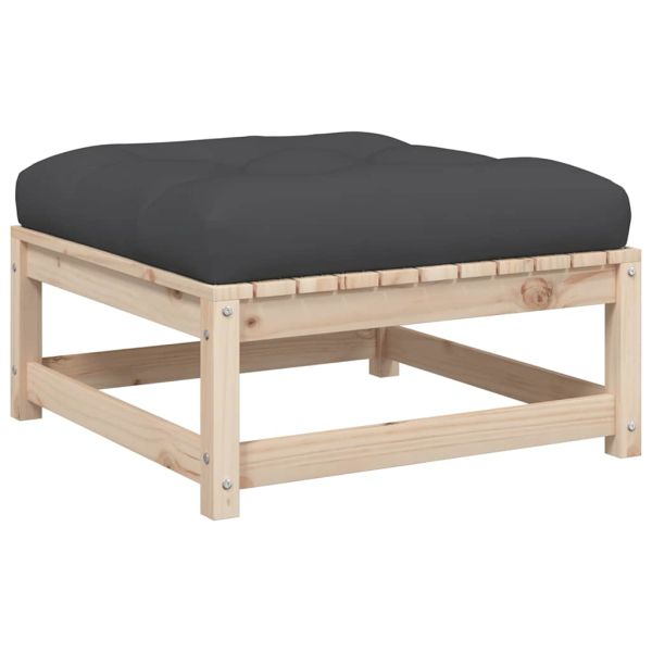 Градински комплект диван с възглавници от 10 части, бор масив