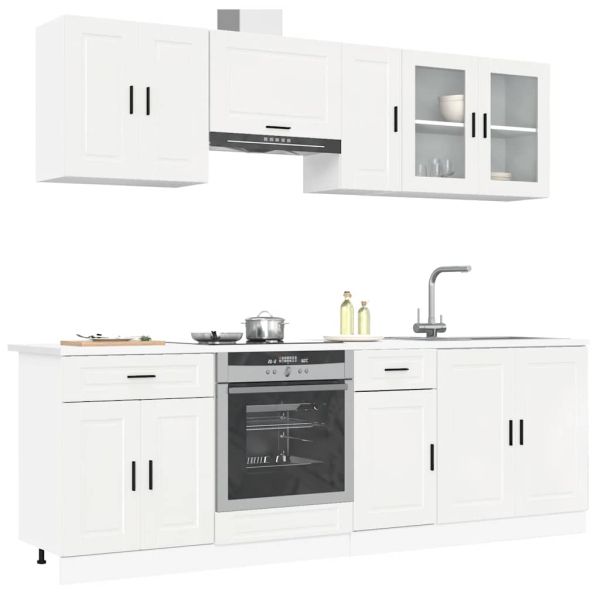 Комплект кухненски шкафове от 8 части Kalmar, инженерно дърво