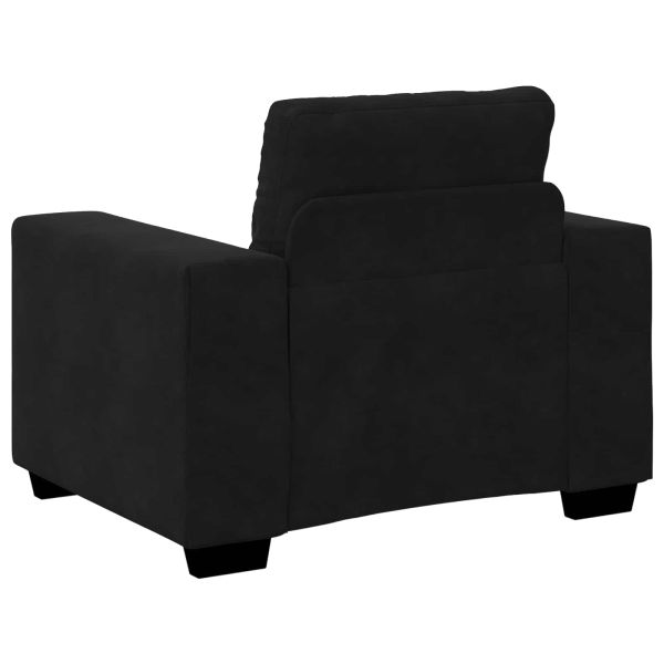 Комплект дивани 3 pcs Черно 221 x 80 x 80 см Кадифе