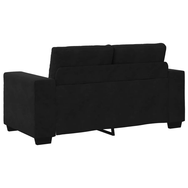 Комплект дивани 3 pcs Черно 221 x 80 x 80 см Кадифе