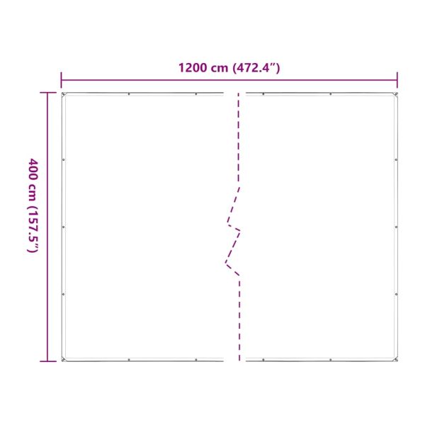Прозрачен брезент с капси 4x12 m Полиетилен