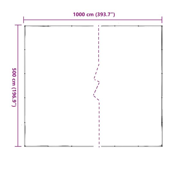 Прозрачен брезент с капси 5x10 m Полиетилен