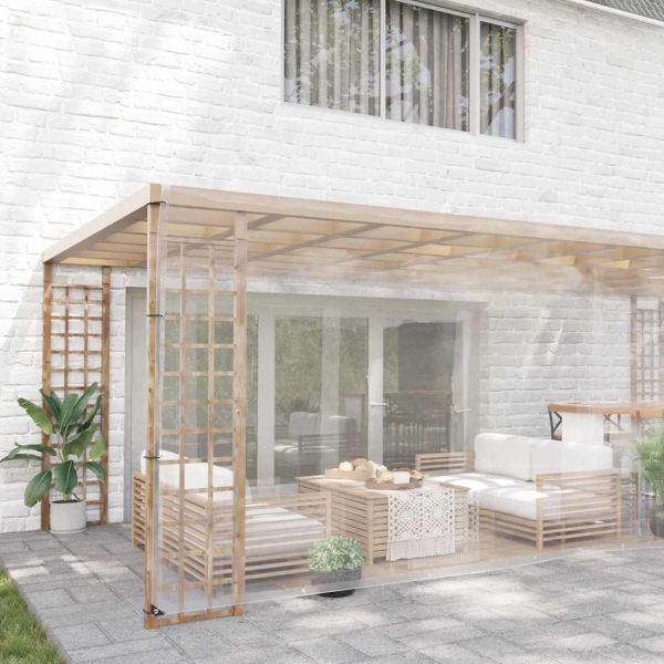 Прозрачен брезент с капси 6x8 m PVC