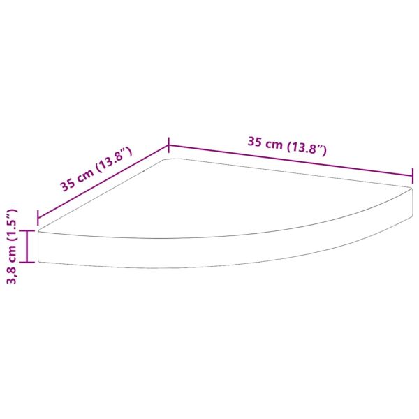 Стенни ъглови рафтове, 2 бр, бетонно сиво, 35x35x3,8 см, МДФ