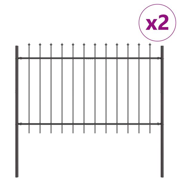 Градска ограда WOERDEN 2 бр. 3,4 x 1 м Сив