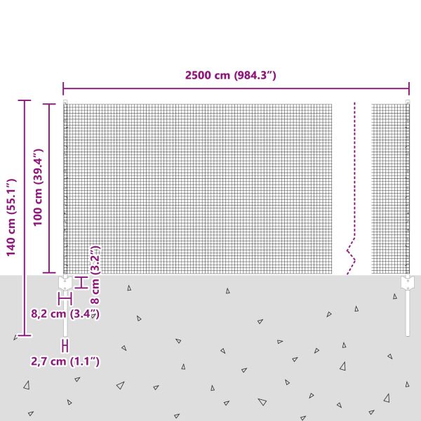 Ограда с пост Зелен 1 x 25 m Стомана