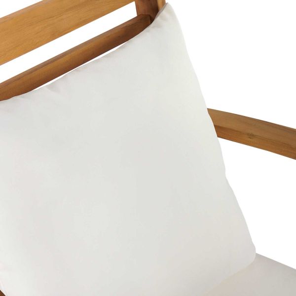 Стол с възглавница 2 Брой Кафяв и Кремав 65 x 60 x 76,5 см