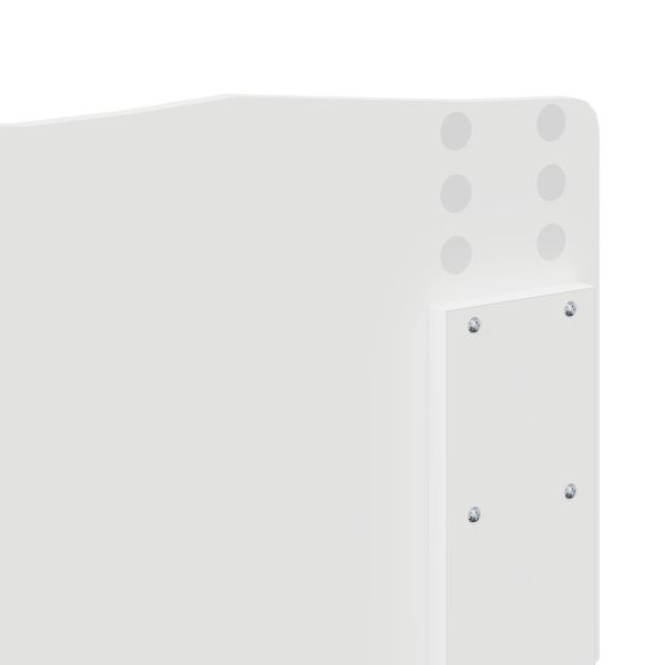 Облегалка за глава Гланц бяло 140 cm Инженерно дърво